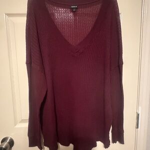 Torrid Deep Burgundy Knit Top